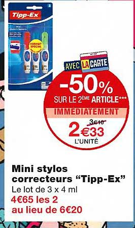 mini stylos correcteurs "tipp-ex"
