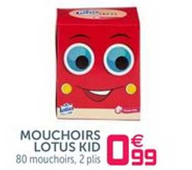 mouchoirs lotus kid