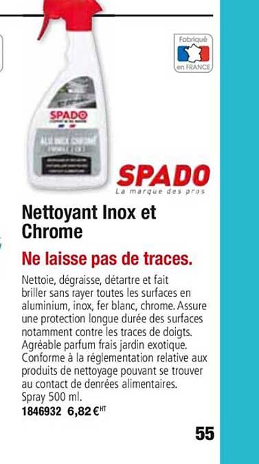 nettoyant inox et chrome spado