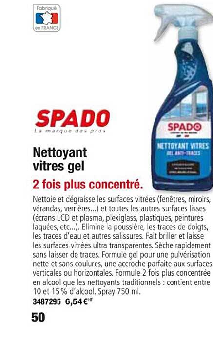 nettoyant vitres gel spado