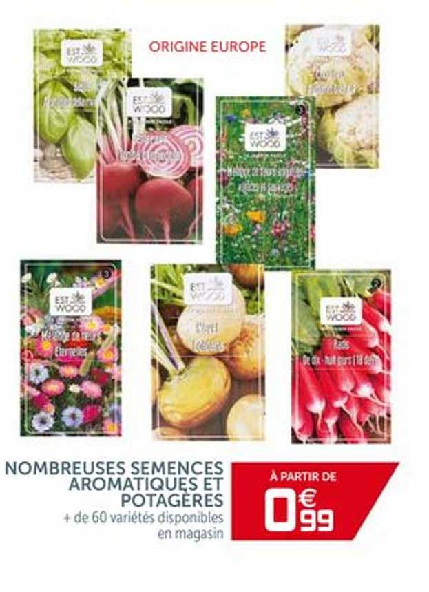 nombreuses semences aromatiques et potagères