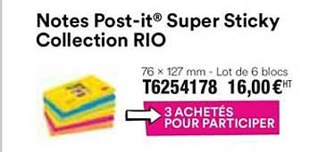 Notes Post It Super Sticky Collection Rio
