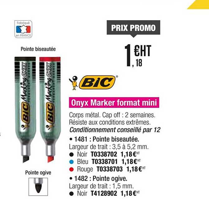 onyx marker format mini bic