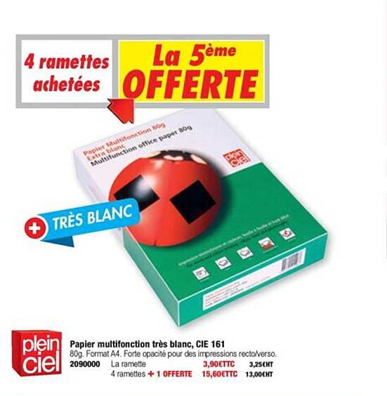 papier multifonction très blanc cie 161 plein ciel