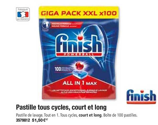 pastille tous cycles court et long finish