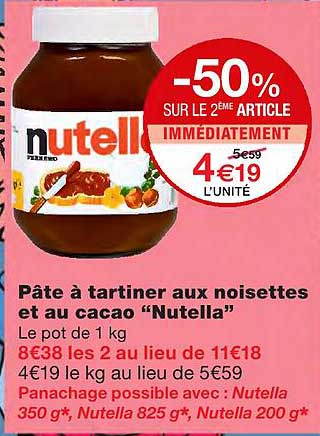 Pâte à Tartiner Aux Noisettes Et Au Cacao "nutella"