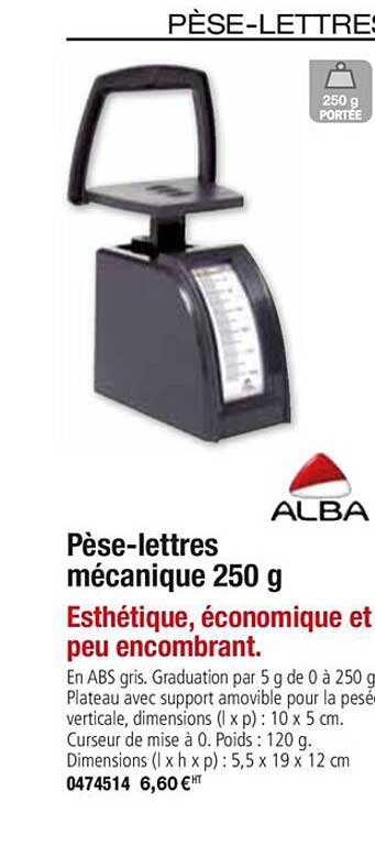 pèse lettres mécaniques 250 g alba