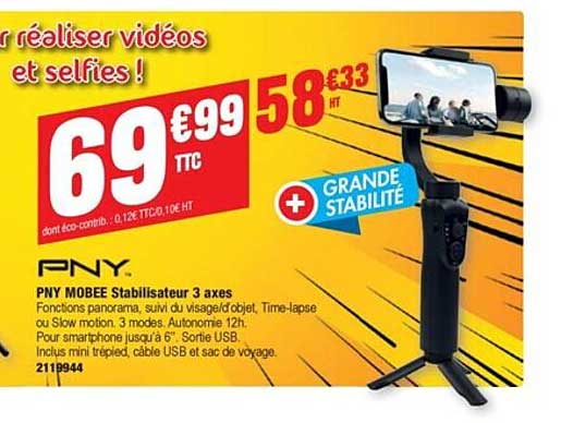 pny mobee stabilisateur 3 axes