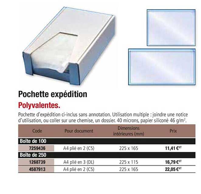 pochette expédition