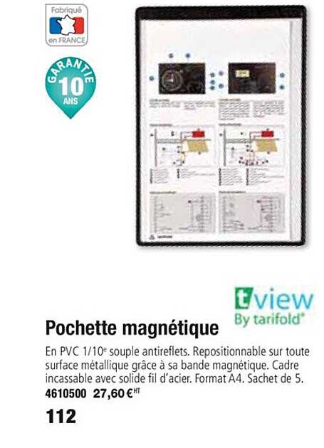 pochette magnétique tview by tarifold