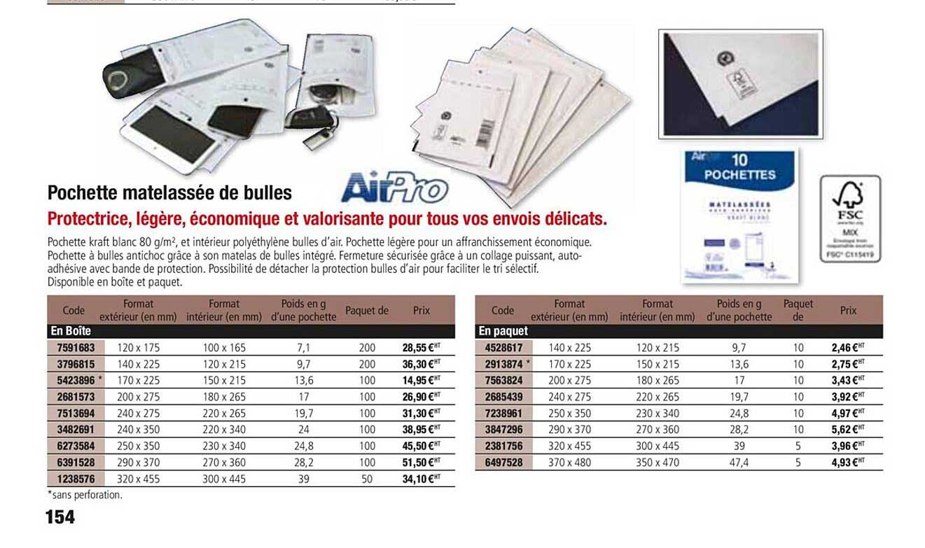 pochette matelassée de bulles airpro