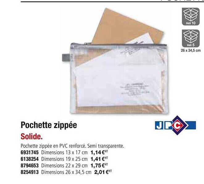 pochette zippée