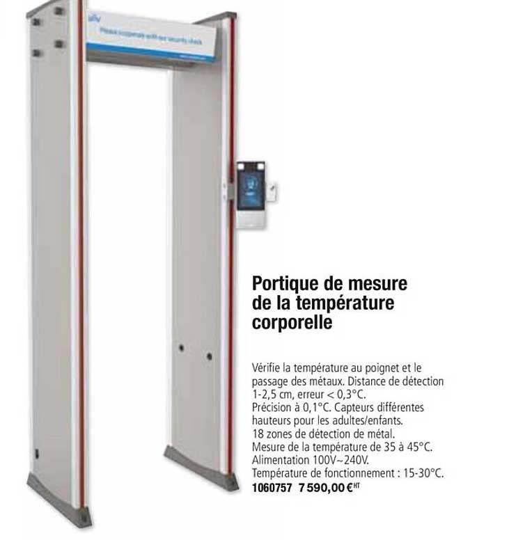 portique de mesure de la température corporelle