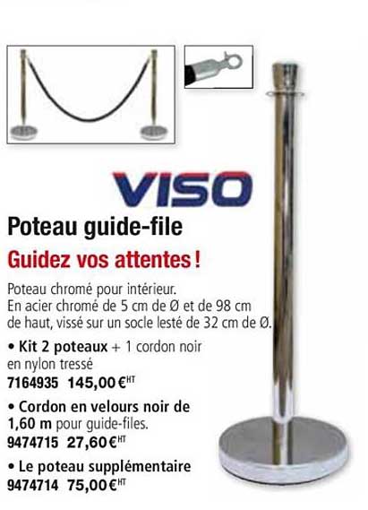 poteau guide file viso
