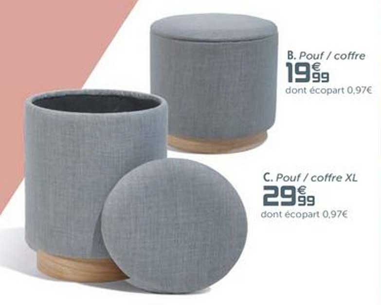 Pouf Coffre Pouf Coffre Xl