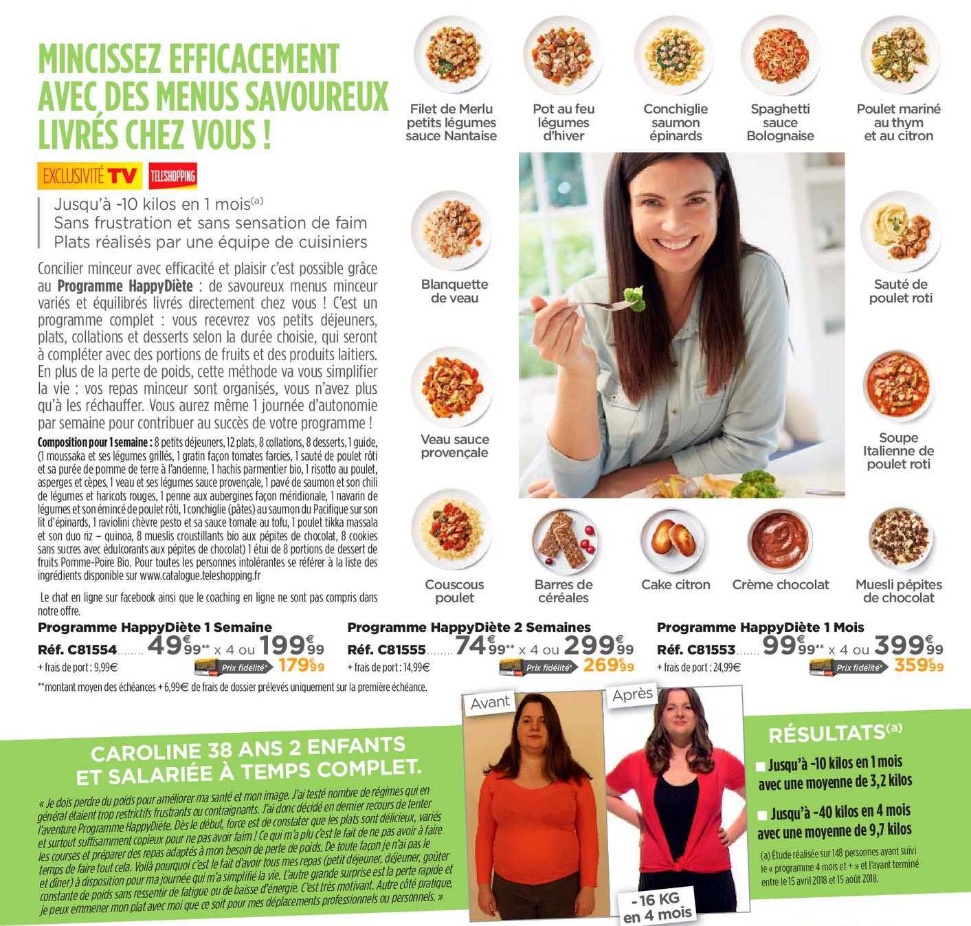 programme happy diete 1 semaine, programme happy diète 2 semaines, programme happy diète 1 mois