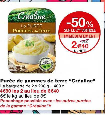 Purée De Pommes De Terre "créaline"