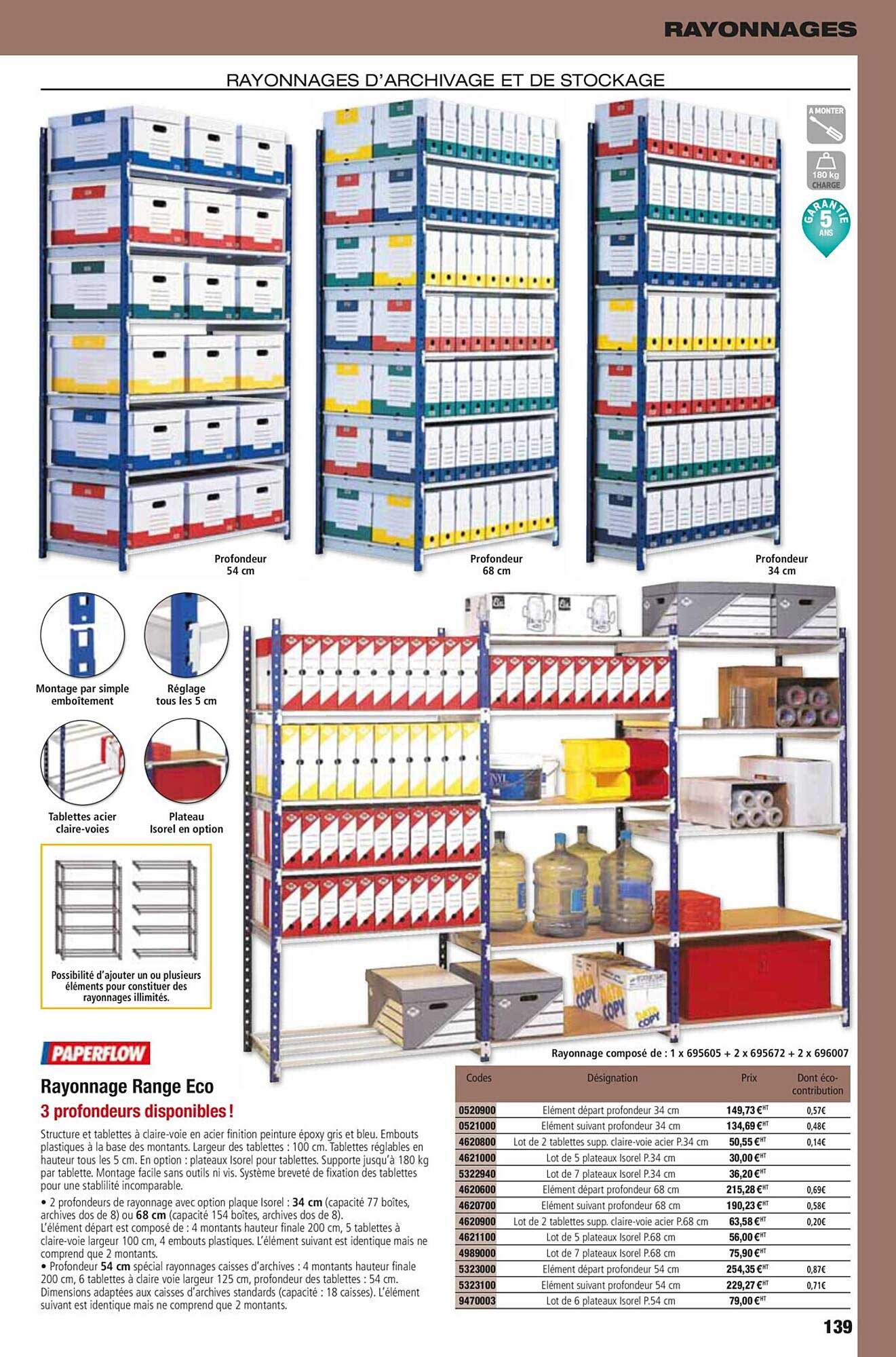 rayonnage range eco paperflow