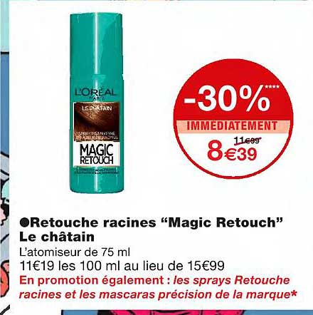 retouche racines "magic retouch" le châtain
