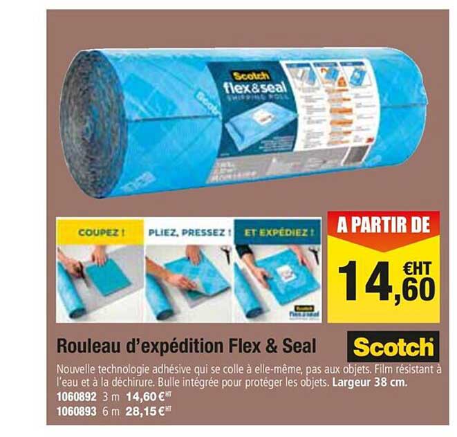 rouleau d'expédition flex & seal scotch