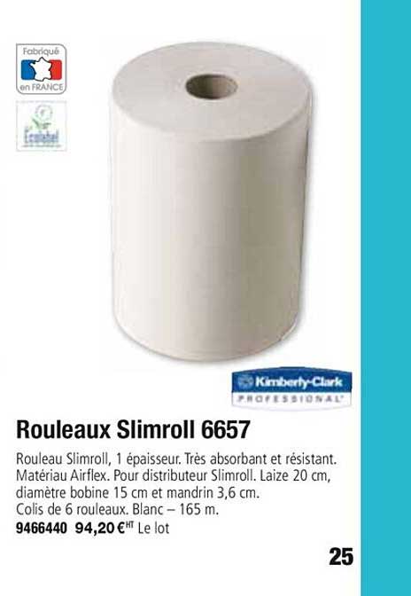 rouleaux slimroll 6657 kimberly clark