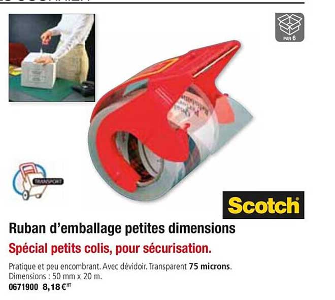 ruban d' emballage petites dimensions scotch