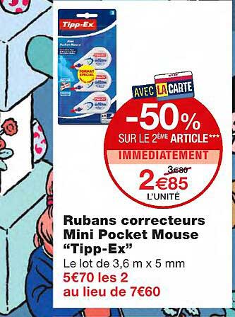 rubans correcteurs mini pocket mouse "tipp-ex"
