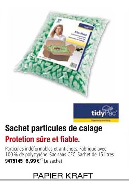sachet partucules de calage tidypac