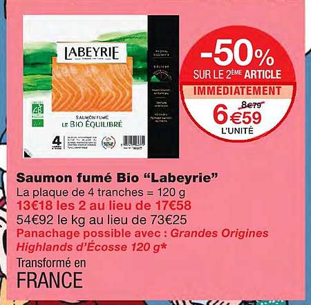 Saumon Fumé Bio "labeyrie"