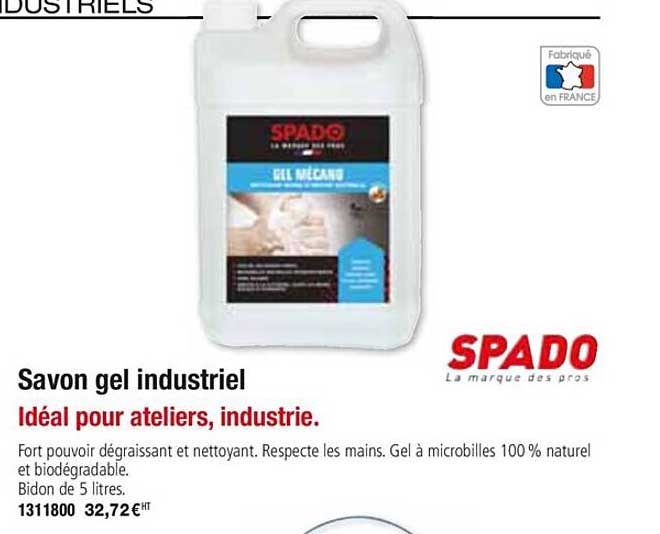 savon gel industriel spado