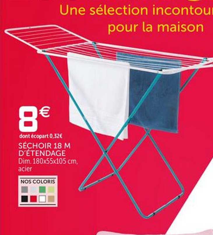 séchoir 18 m d'étendage