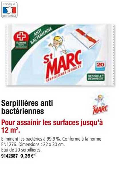 serpillières ant bactériennes st marc