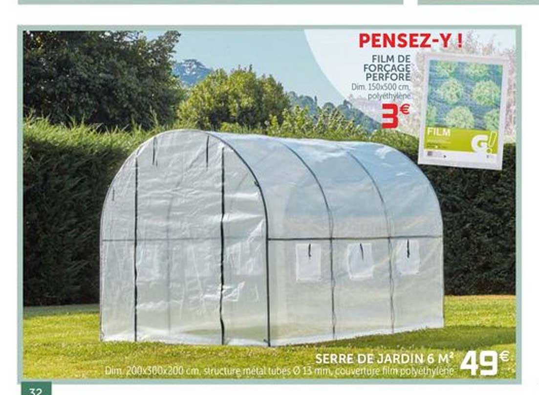 film de forçage perforé serre de jardin 6 m2