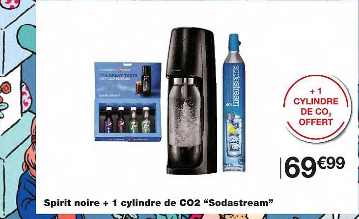 spirit noire + 1 cylindre de co2 "sodastream"