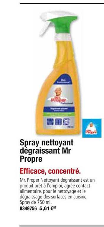 spray nettoyant dégraissant mr propre