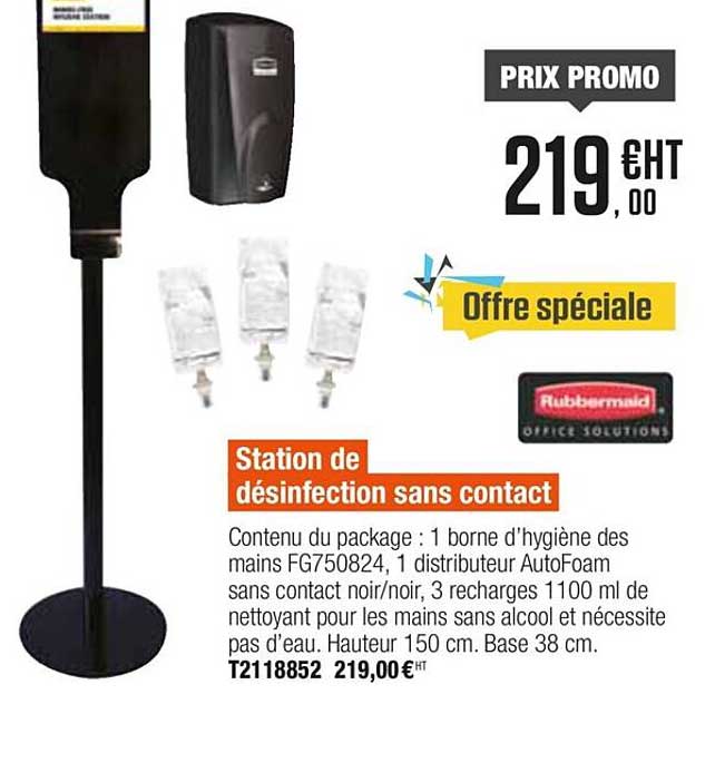 station de désinfection sans contact