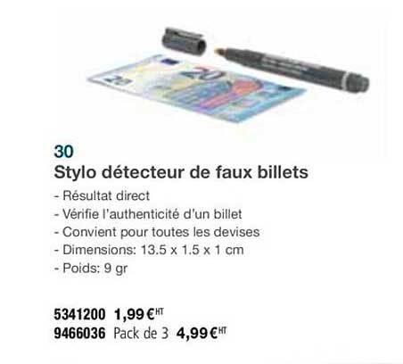 Stylo Détecteur De Faux Billets