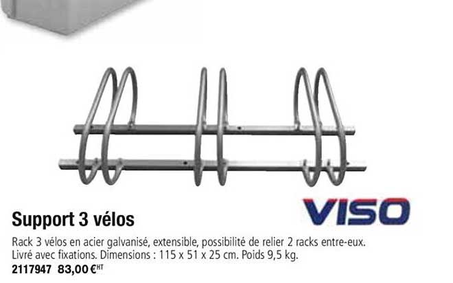 support 3 vélos viso