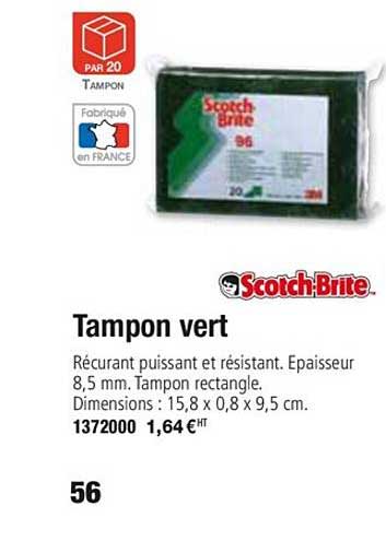tampon vert scotch brite