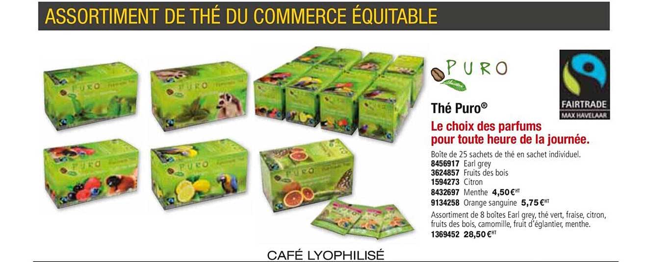 thé puro fairtrade