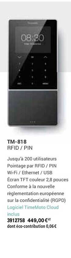 tm 818 rfid pin