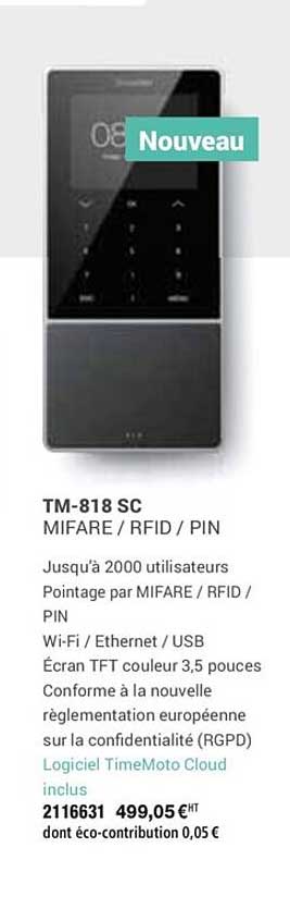 tm 818 sc mifare rfid pin