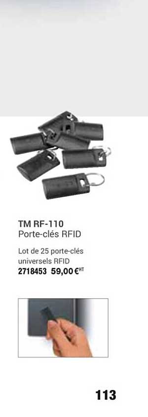 tm rf 110 porte clés rfid