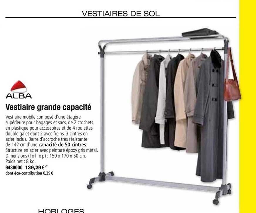 vestiaire grande capacité alba