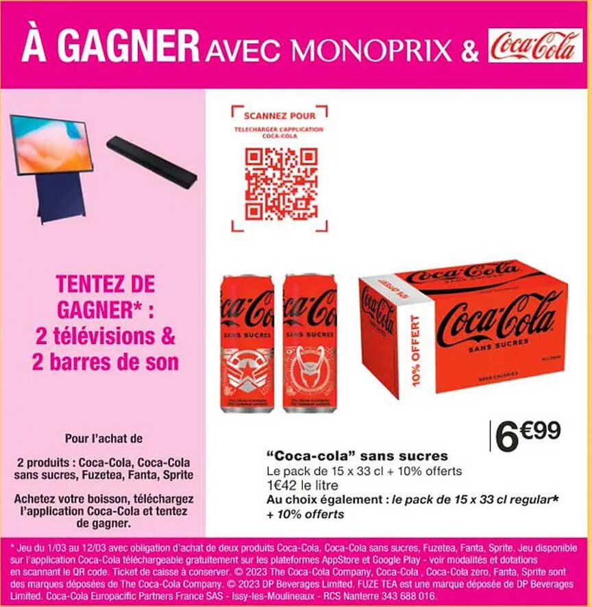 "coca-cola" sans sucres