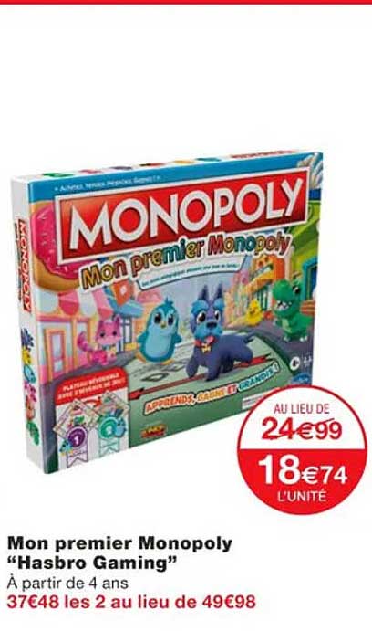 mon premier monopoly "hasbro gaming"