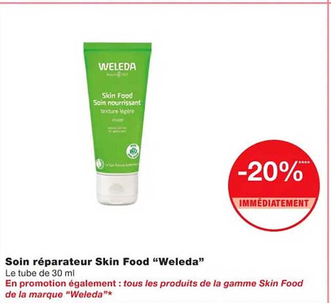soin réparateur skin food "weleda"