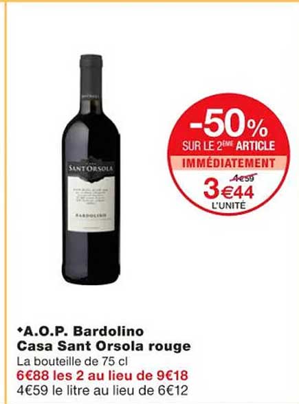 a.o.p. bardolino casa sant orsola rouge