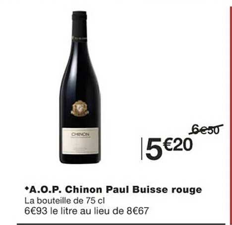 a.o.p. chinon paul buisse rouge