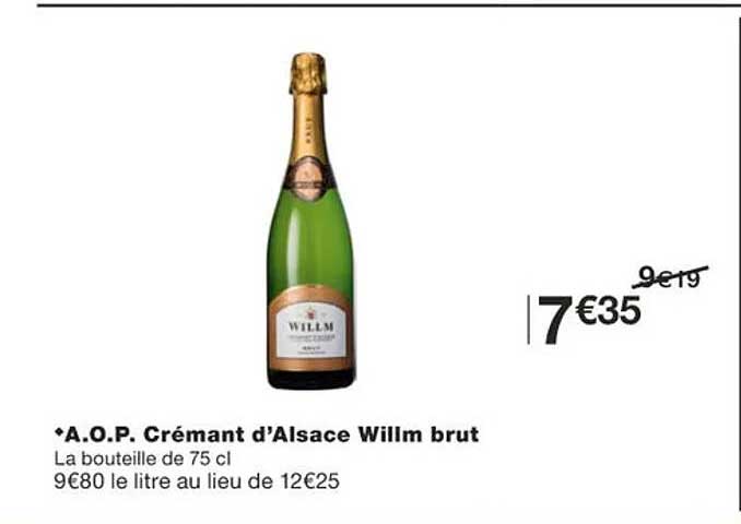 a.o.p. crémant d'alsace willm brut